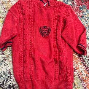 Casual Corner Short Sleeve Sweater Size Medium Embroidered Women vintage